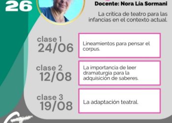 BAHIA BLANCA: Escuela Crítica Teatral /2026 «Esta abierta la inscripción para el 4er segmento del Seminario Crítica Escénica Teatral»