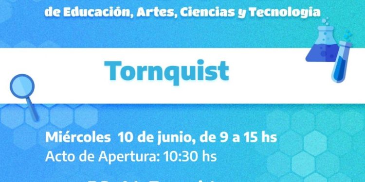 Tornquist será sede de la Feria Distrital de Educación, Artes, Ciencias y Tecnología  El próximo miércoles 10 de junio se llevará a cabo en Tornquist la Feria Distrital de Educación, Artes, Ciencias y Tecnología, un espacio destinado a la exposición y socialización de proyectos desarrollados por estudiantes y docentes de las distintas instituciones educativas del distrito.