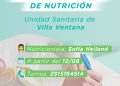 La Unidad Sanitaria de Villa Ventana incorpora consultorio de Nutrición
