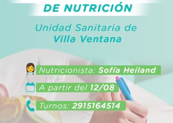 La Unidad Sanitaria de Villa Ventana incorpora consultorio de Nutrición