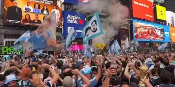 Espectacular banderazo argentino en Nueva York: así se vive la previa de la final del Mundial 2026