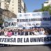 Docentes universitarios exigen la aplicación de la Ley de Financiamiento y amenazan con un nuevo paro