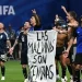 Los festejos de los jugadores de Argentina tras vencer a Inglaterra