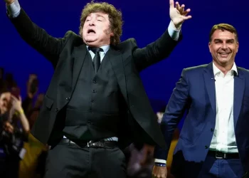 Milei dio un durísimo discurso contra «Lula» Da Silva, en el acto de apoyo a Bolsonaro