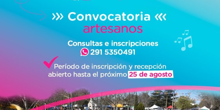 126º aniversario de Saldungaray: Convocatoria de artesanos  La Subsecretaría de Cultura abrió una convocatoria de artesanos y emprendedores para los festejos por el 126º aniversario de Saldungaray, programados para el 30 de agosto.