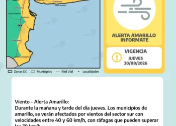 BAHIA BLANCA: El smn  emitió una alerta amarilla por vientos intensos