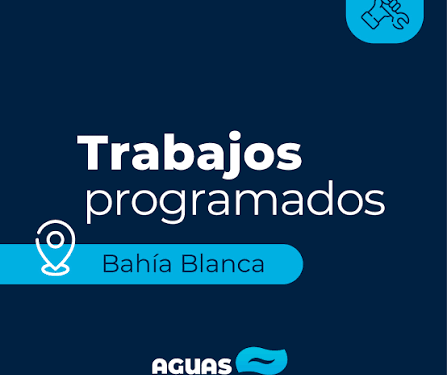 BAHIA BLANCA: Mañana no tendrán agua en un sector de la ciudad, se realizarán tareas de empalme de cañerías Mañana un sector de la ciudad tendrá inconvenientes con el servicio de agua potable por trabajos programados en el marco de las obras de recambio de cañerías que ejecuta la DIPAC.