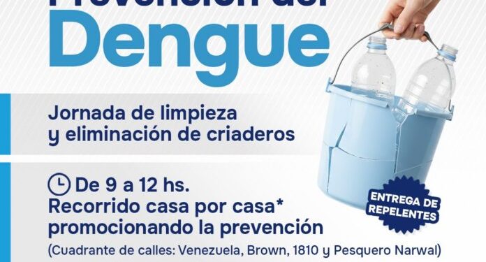 BAHIA BLANCA: Campaña de Prevención del Dengue en barrio Villa Rosario  El miércoles 9, de 9 a 12 hs, se realizará una jornada de limpieza y eliminación de criaderos.