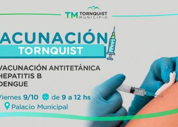 TORNQUIST: Este viernes habrá vacunación itinerante en el hall del Palacio Municipal