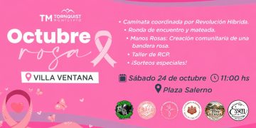Octubre Rosa llega a Villa Ventana con una jornada de encuentro y prevención
