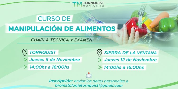 Tornquist y Sierra de la Ventana tendrán nuevas fechas del Taller de Manipulación Higiénica de Alimentos  La Subsecretaría de Bromatología y Zoonosis de Tornquist Municipio informa que se realizarán nuevos encuentros del Taller de Manipulación Higiénica de Alimentos, destinado a quienes necesiten obtener o renovar su certificación.