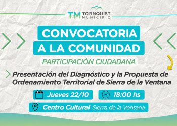 SIERRA DE LA VENTANA: Convocatoria abierta a la presentación de la Propuesta de Ordenamiento Territorial de Sierra de la Ventana
