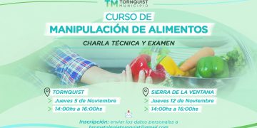 Tornquist y Sierra de la Ventana tendrán nuevas fechas del Taller de Manipulación Higiénica de Alimentos