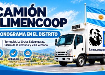 TORNQUIST: El Camión Alimencoop llega a Tornquist y localidades de la Comarca con productos a precios populares