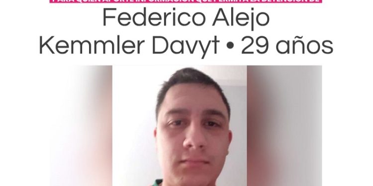 Ofrecen hasta $10 millones para encontrar a un condenado por abuso sexual en Puan  Se trata de Federico Alejo Kemmler Davyt, de 29 años, quien recibió una pena de seis años y seis meses de prisión. El Ministerio de Seguridad bonaerense busca información que permita localizarlo y detenerlo.