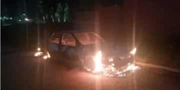 BAHIA BLANCA: Incendiaron un auto estacionado en la vía pública y sufrió pérdidas totales
