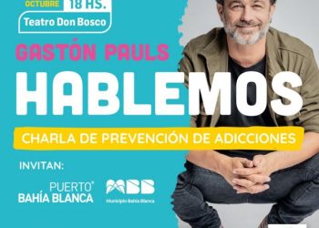 Gastón Pauls vuelve a Bahía Blanca con una charla gratuita en el marco del programa Hablemos
