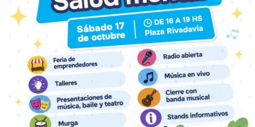 BAHIA BLANCA: Con actividades para toda la comunidad, el Municipio organiza un festival por el Día Mundial de la Salud Mental