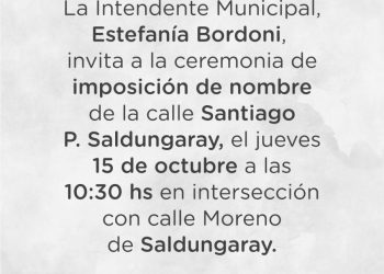 SALDUNGARAY: Homenaje a Santiago Saldungaray con la imposición de su nombre en una calle