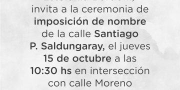 SALDUNGARAY: Homenaje a Santiago Saldungaray con la imposición de su nombre en una calle