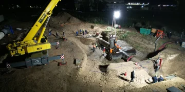 BAHIA BLANCA: Continúan los trabajos para conectar la nueva cisterna de la Planta Patagonia